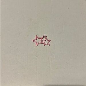 Pink Star charm with Rhinestones